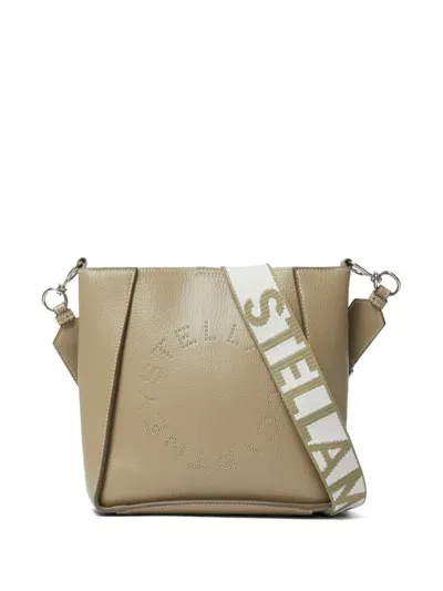 Stella Mccartney Logo Square Mini Crossbody Bag In Neutrals