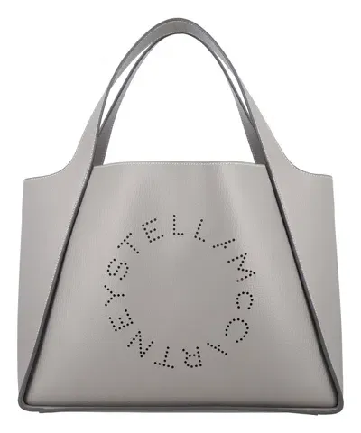 Stella Mccartney Logo Tote Bag In Grey