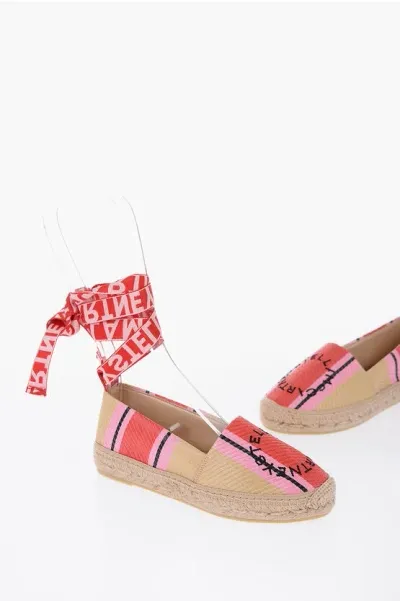 Stella Mccartney Logoed Gaia Espadrillas In Pink