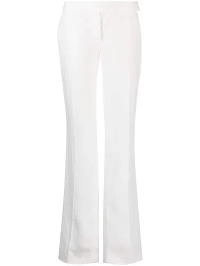 Stella Mccartney High-waist Straight Leg Trousers In White