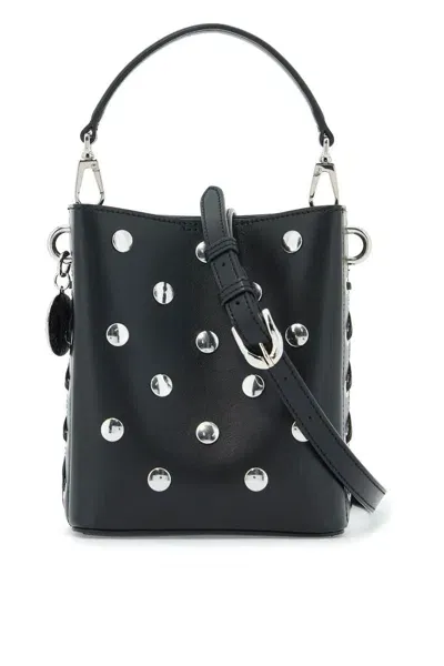 Stella Mccartney Mini Bucket Handbag With Studs In Nero