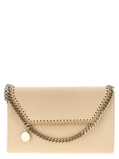 Stella Mccartney Mini Falabella Crossbody Bag In Beige