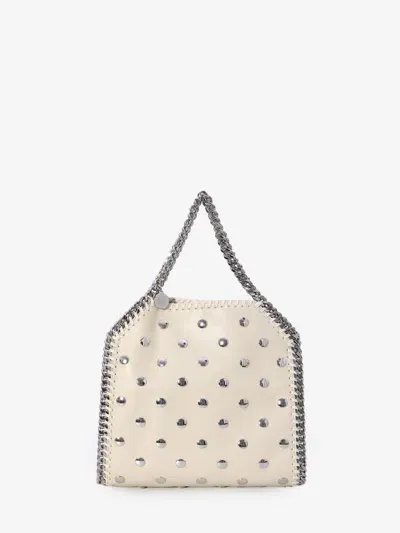 Stella Mccartney Mini Falabella Tote Bag With Studs In Neutral