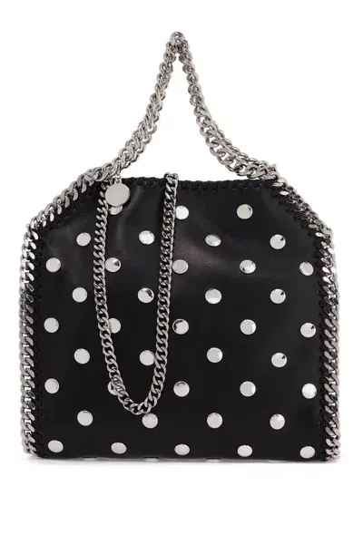 Stella Mccartney Mini Falabella Tote Bag With Studs In Black