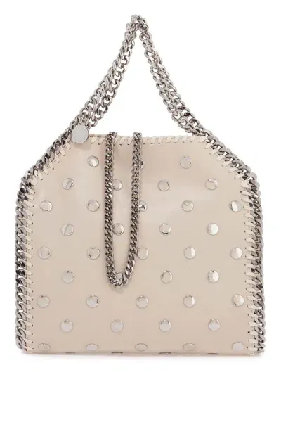 Stella Mccartney Mini Falabella Tote Bag With Studs In White