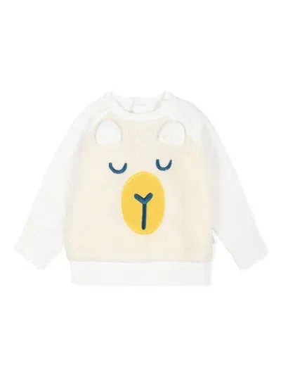 Stella Mccartney Babies' Organic Cotton Sweatshirt In Neutrals