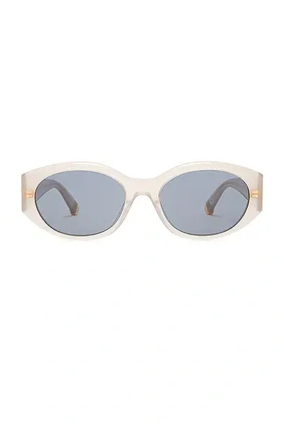 Stella Mccartney Oval Sunglasses In Grey & Smoke