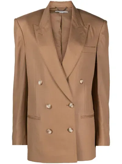 Stella Mccartney Oversized Double-breasted Blazer In Brown