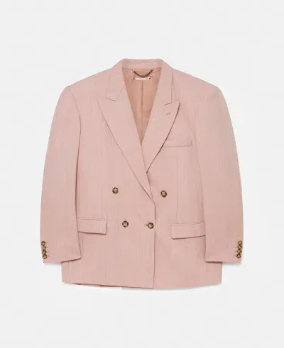 Stella Mccartney Oversized Double-breasted Blazer In Dusty Pink