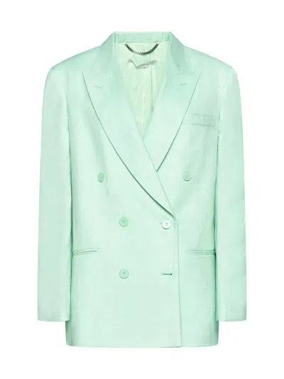 Stella Mccartney Stella Mc Cartney Mint Green Double Breasted Jacket In Fluo Mint