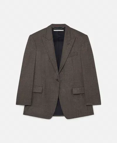 Stella Mccartney Oversized Single-breasted Blazer In Charcoal Grey