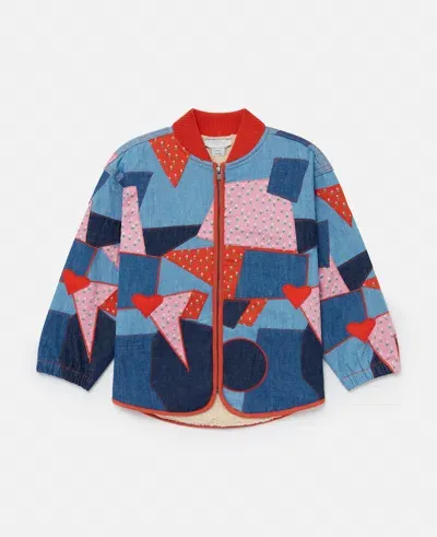 Stella Mccartney Patchwork Denim Jacket In Multicolour