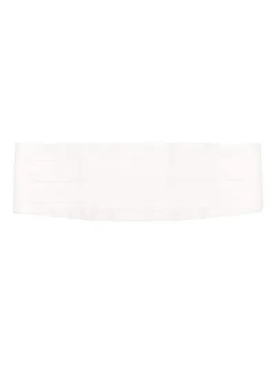 Stella Mccartney Pleated Satin Belt In Beige