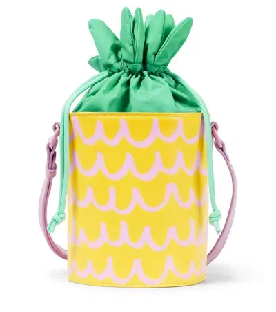 Stella Mccartney Kids' Printed Faux Leather Bucket Bag In Multicoloured