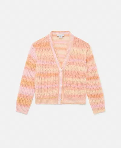 Stella Mccartney Knit Poly Cardigan In Peach Pink