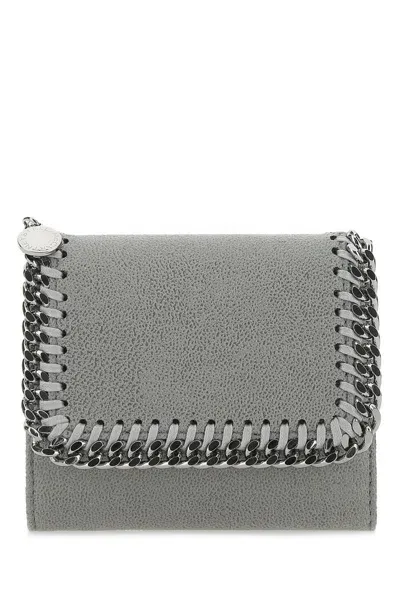 Stella Mccartney Recycled Polyester Small Wallet In Grey