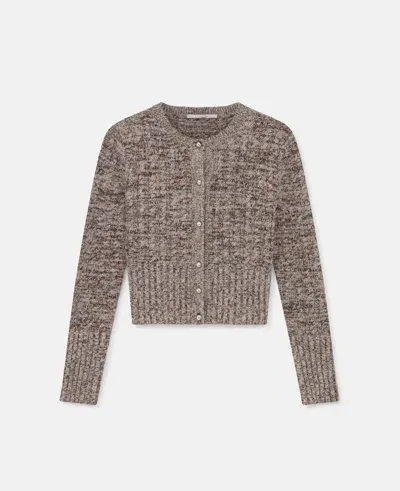 Stella Mccartney Ribbed Chunky Knit Cardigan In Multicolour