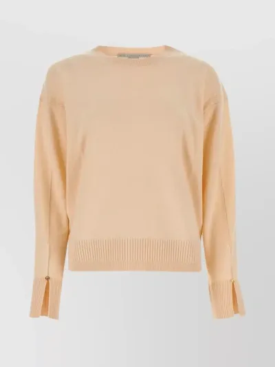 Stella Mccartney Crew-neck Long-sleeve Jumper In Peach