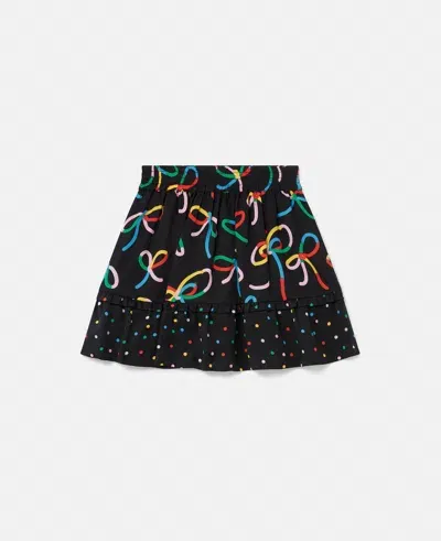 Stella Mccartney Ribbon Print Polka-dot Skirt In Multicolour