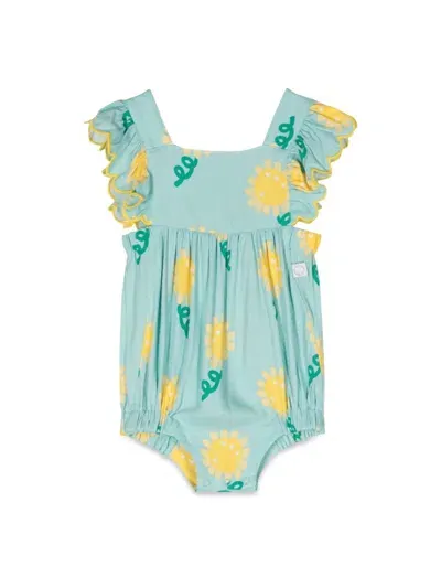 Stella Mccartney Babies' Body Aus Viskosevoile In Blau,bunt