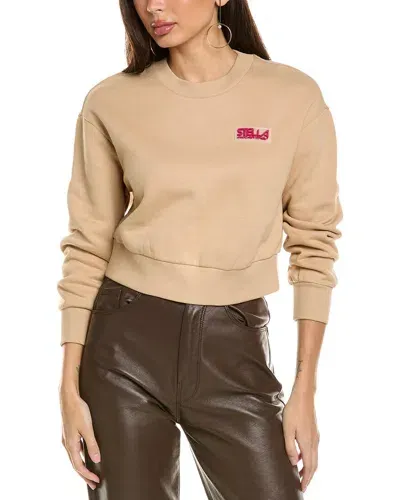 Stella Mccartney Sweatshirt Aus Fleece Aus Einer Baumwollmischung Mit Logoapplikation In Brown