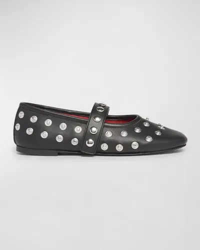 Stella Mccartney Ryder Vegan Embellished Mary Jane Ballerina Flats In Black  