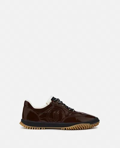 Stella Mccartney S-wave Sport Panelled Sneakers In Mocha Brown