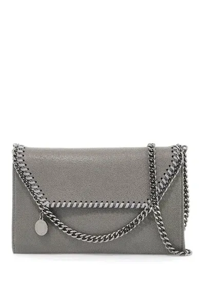 Stella Mccartney Shaggy Deer Mini Crossbody Bag In Gray