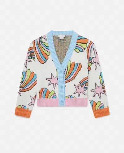 Stella Mccartney Kids' Shooting Stars Knitted Cardigan In Multicolor