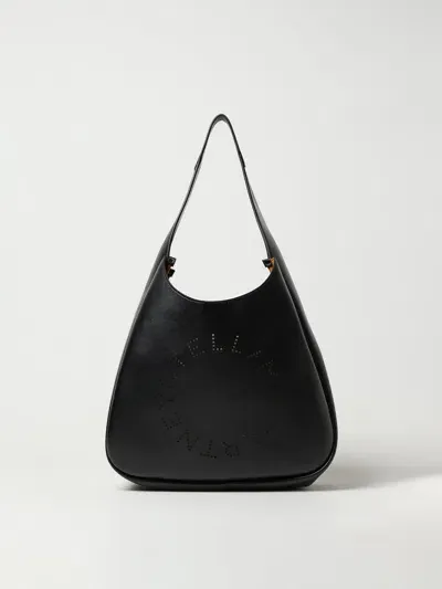 Stella Mccartney Cut-out Logo Tote Bag In Black