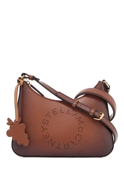 Stella Mccartney Shoulder Bag With Logo Branding In Brandy (brown)