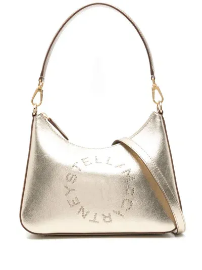 Stella Mccartney Shoulder Bag With Studs In Gold