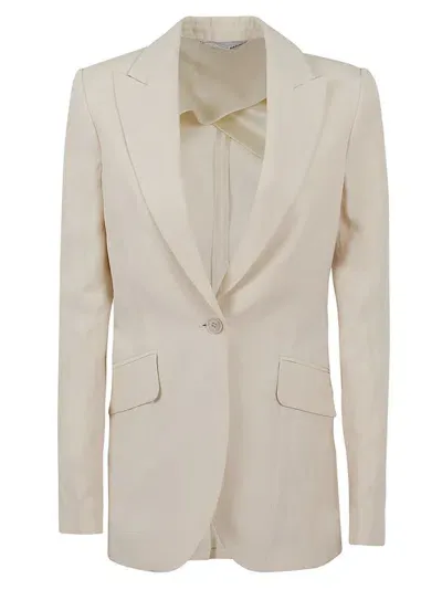 Stella Mccartney Single Breasted Blazer In Beige