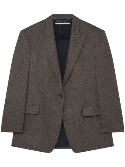 Stella Mccartney Single-breasted Blazer In Brown