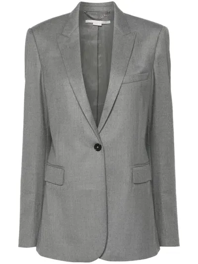 Stella Mccartney Wool Single-breasted Blazer In Grey