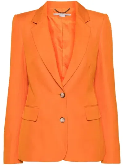 Stella Mccartney Single-breasted Blazer In Orange