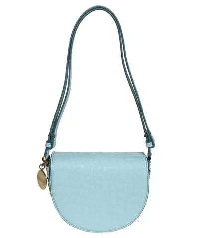 Stella Mccartney Small Frayme Flap Chain In Blue