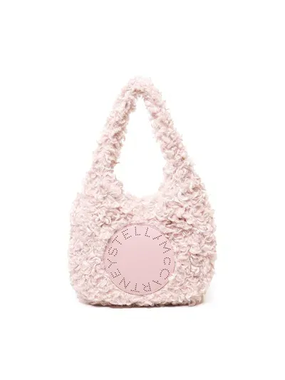 Stella Mccartney Small Hobo Plush Teddy Bag In Pink