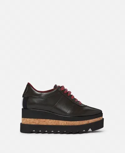 Stella Mccartney Sneak-elyse Platform Sneakers In Ebony Black