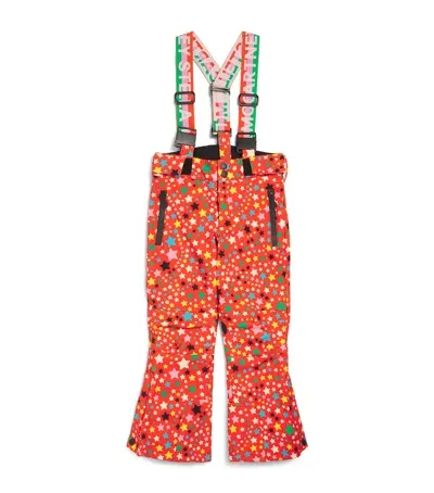 Stella Mccartney Kids' Star Print Ski Trousers In Orange