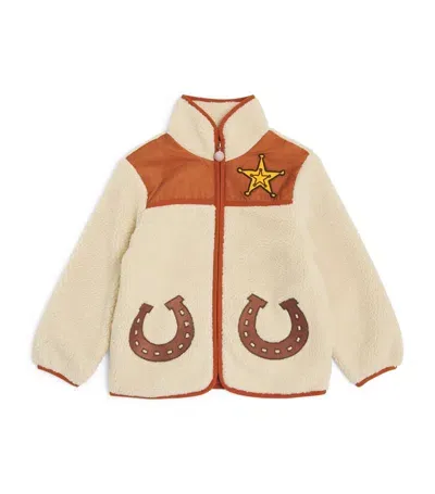 Stella Mccartney Kids' Teddy Fleece Jacket In Beige