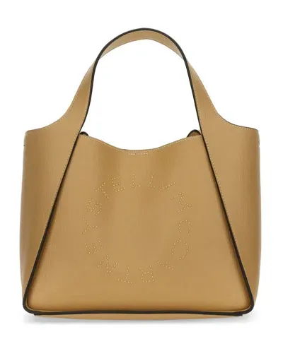 Stella Mccartney Stella Logo Shoulder Bag In Beige