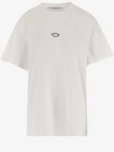 Stella Mccartney Stella Mc Cartney Cotton T Shirt With Logo In White