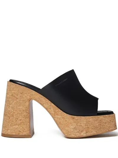 Stella Mccartney Skyla Heel Mules In Negro