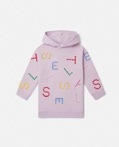 Stella Mccartney Kids' Stella Pattern Hoodie Dress In Pink