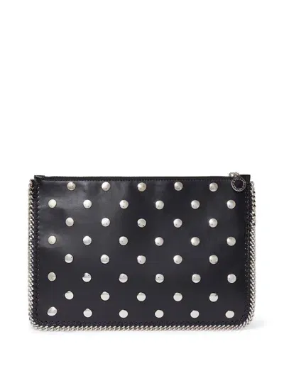 Stella Mccartney Stud-embellished Clutch Bag In Black