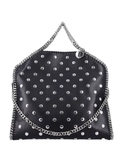 Stella Mccartney Studded 3 Chains Falabella Bag In Black