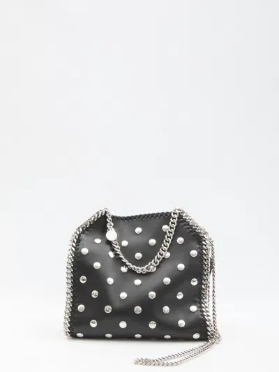 Stella Mccartney Studded Falabella Mini Tote Bag In Black