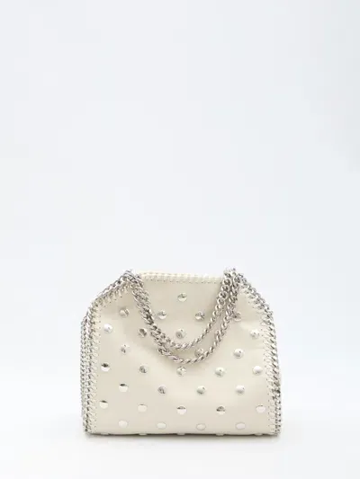 Stella Mccartney Studded Falabella Mini Tote Bag In White