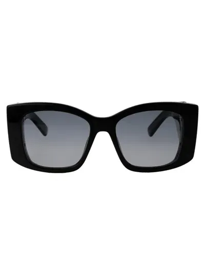 Stella Mccartney Sunglasses In 01b Shiny Black / Gradient Smoke